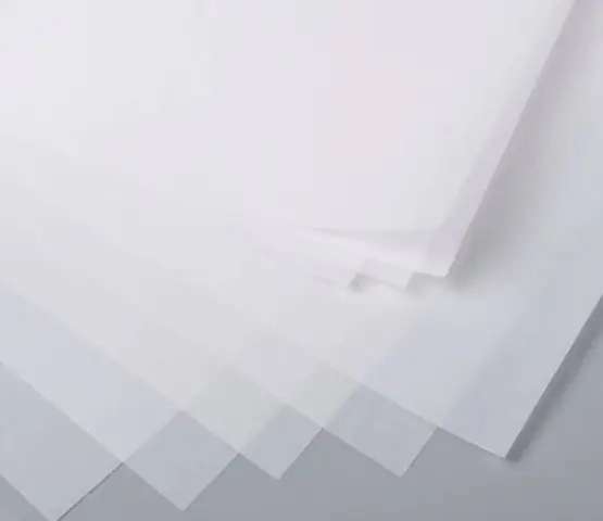 Translucent tracing paper sheet